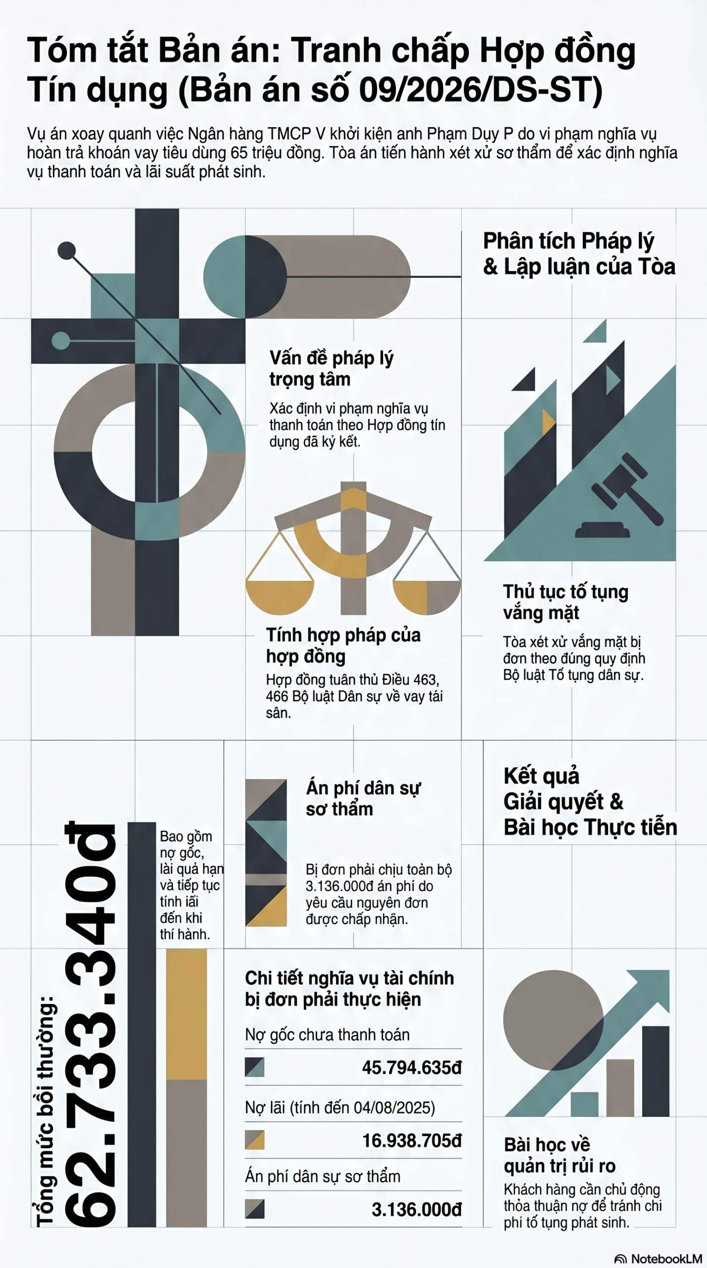 Infographic - Nợ quá hạn và bài học đắt giá từ bản án tín dụng: Đừng để 