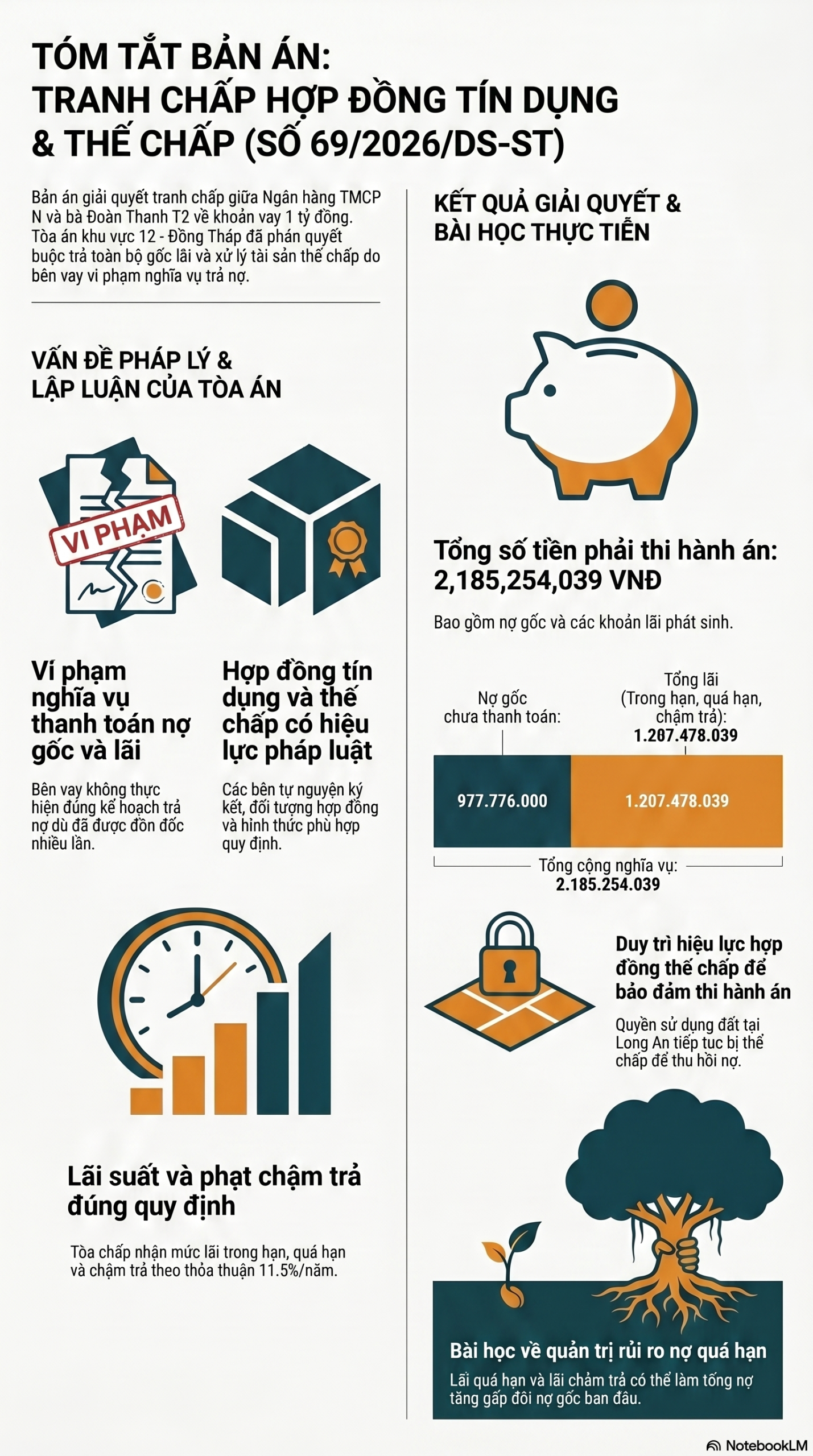Infographic - Lãi chồng lãi: Những hệ lụy pháp lý khi vi phạm nghĩa vụ thanh toán với Ngân hàng