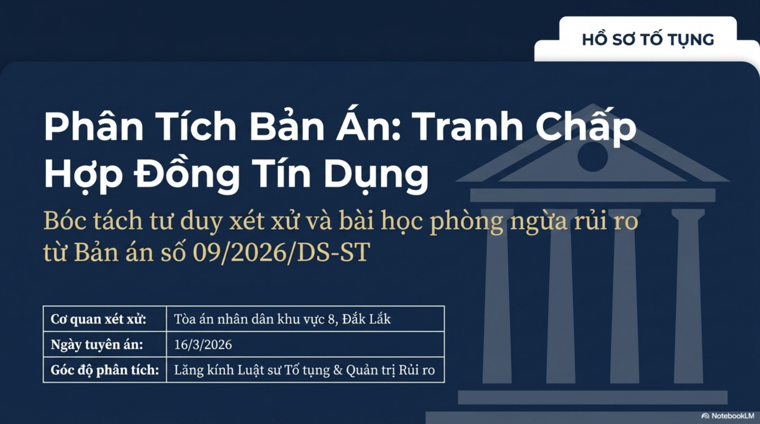 Slide Page 1 - Phân Tích Chi Tiết Bản Án Số 09: số 09 ngày 16/03/2026 của  Tòa án nhân dân khu vực 8 - Đắk Lắk,  tỉnh Đắk Lắk