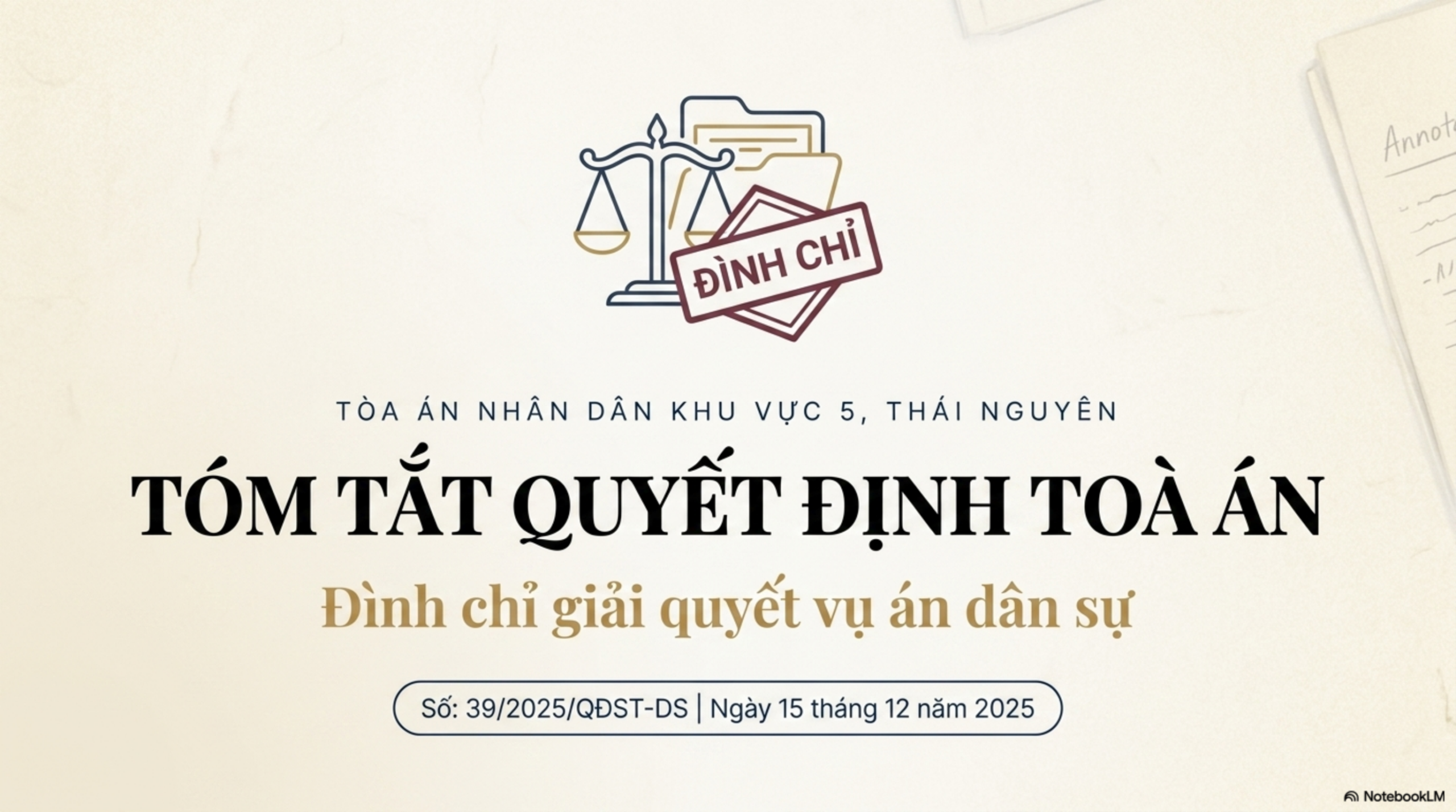 Slide Page 1 - Phân Tích Chi Tiết Bản Án Số N_A: số 39 ngày 15/02/2026 của  Tòa án nhân dân khu vực 5 - Thái Nguyên,  tỉnh Thái Nguyên