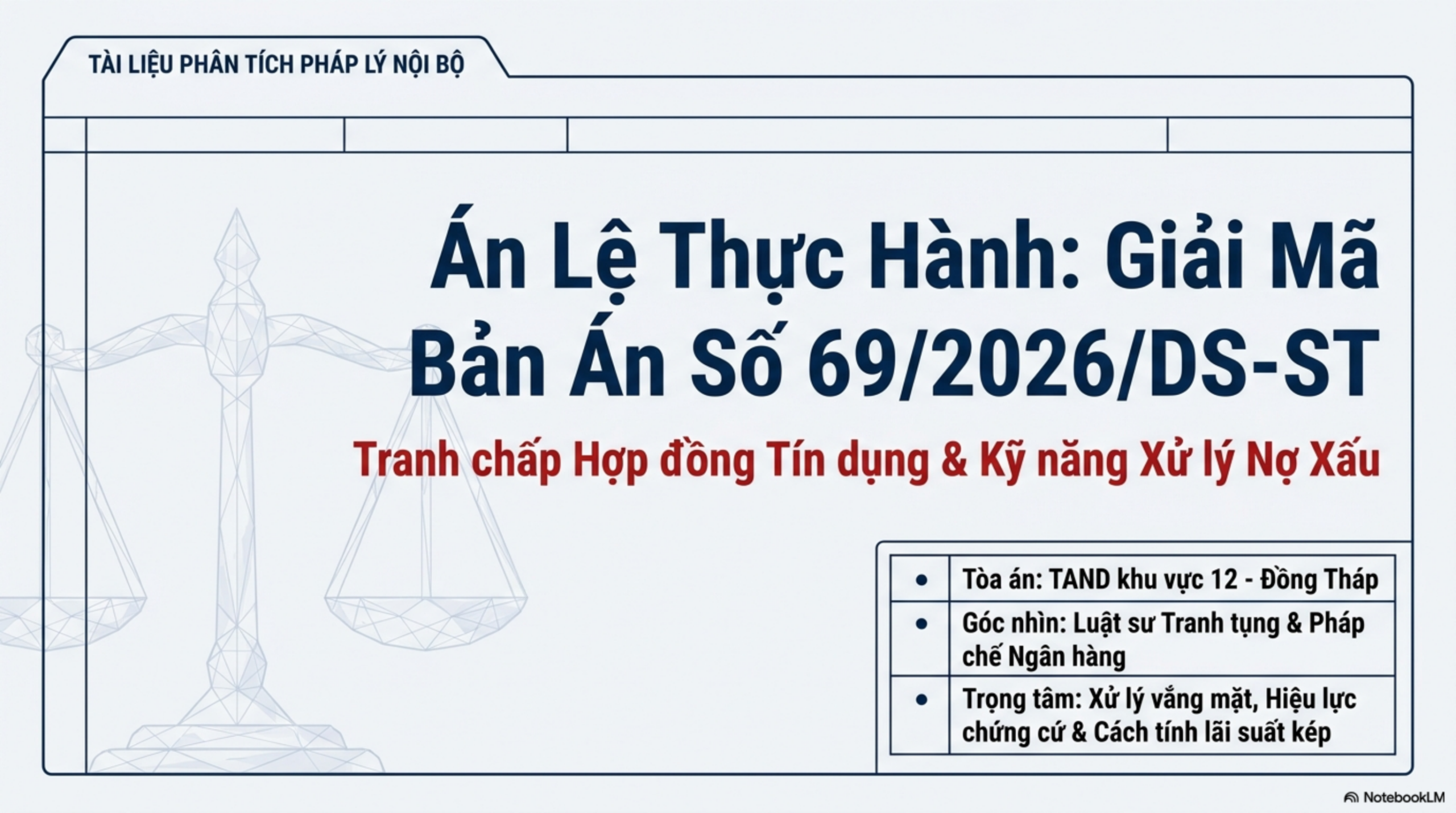Slide Page 1 - Phân Tích Chi Tiết Bản Án Số 69: số 69 ngày 10/04/2026 của  Tòa án nhân dân khu vực 12 - Đồng Tháp,  tỉnh Đồng Tháp