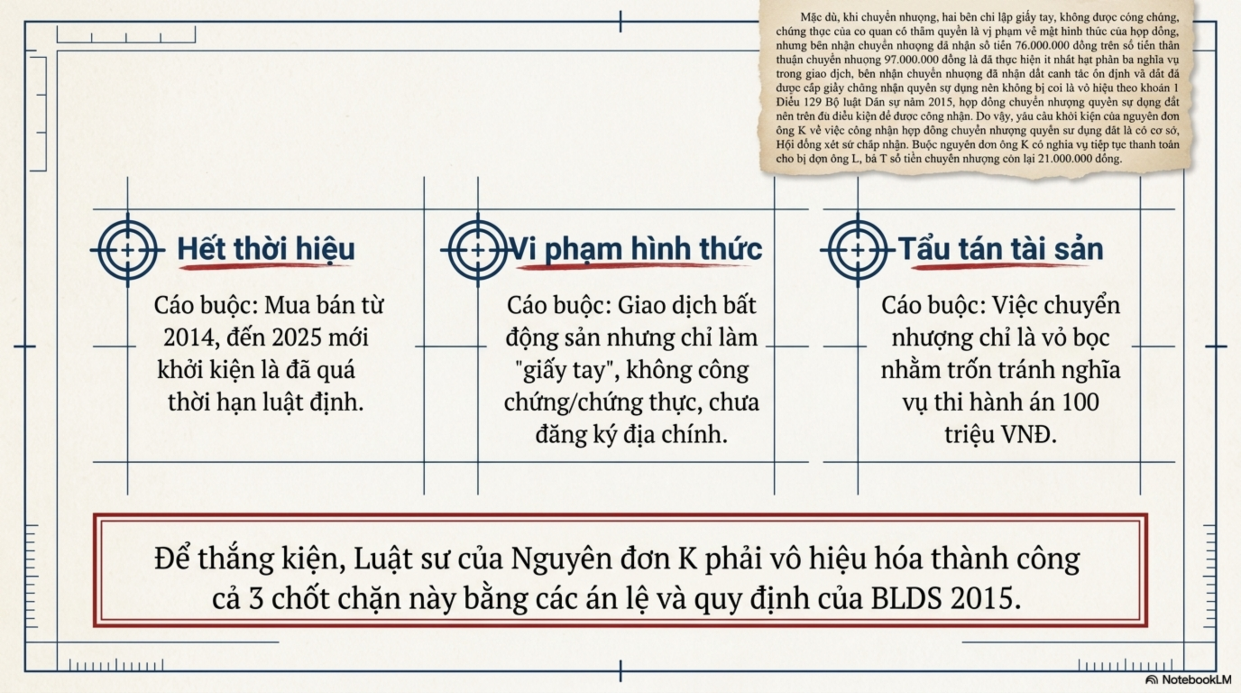Slide Page 5 - Mua bán đất bằng “giấy tay” và bài học đắt giá khi tài sản bị kê biên: Phân tích từ một bản án thực tế