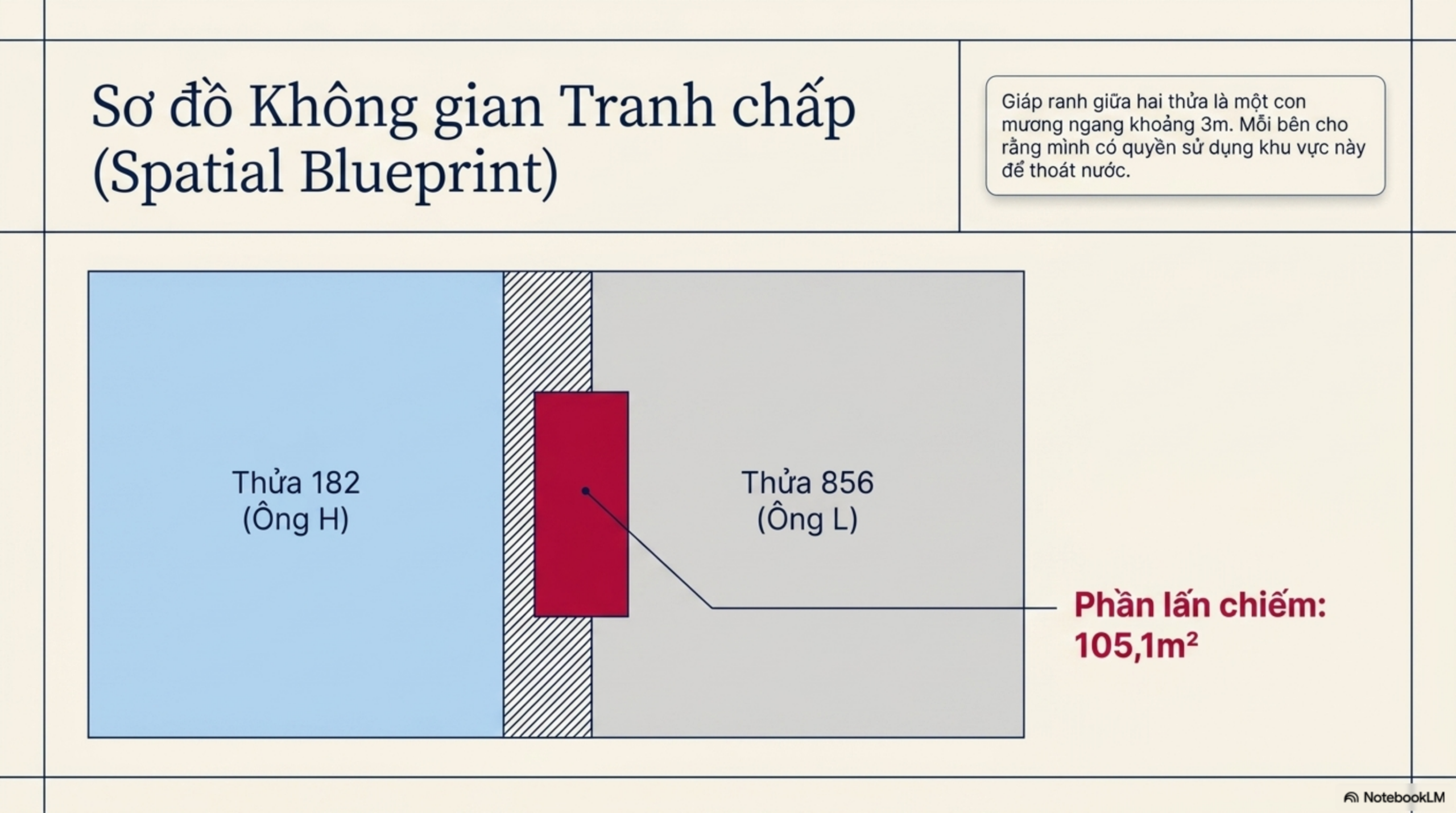 Slide Page 4 - Ranh giới mương nước và cái giá của việc lấn chiếm: Góc nhìn từ vụ tranh chấp 105,1m2 tại Đồng Tháp