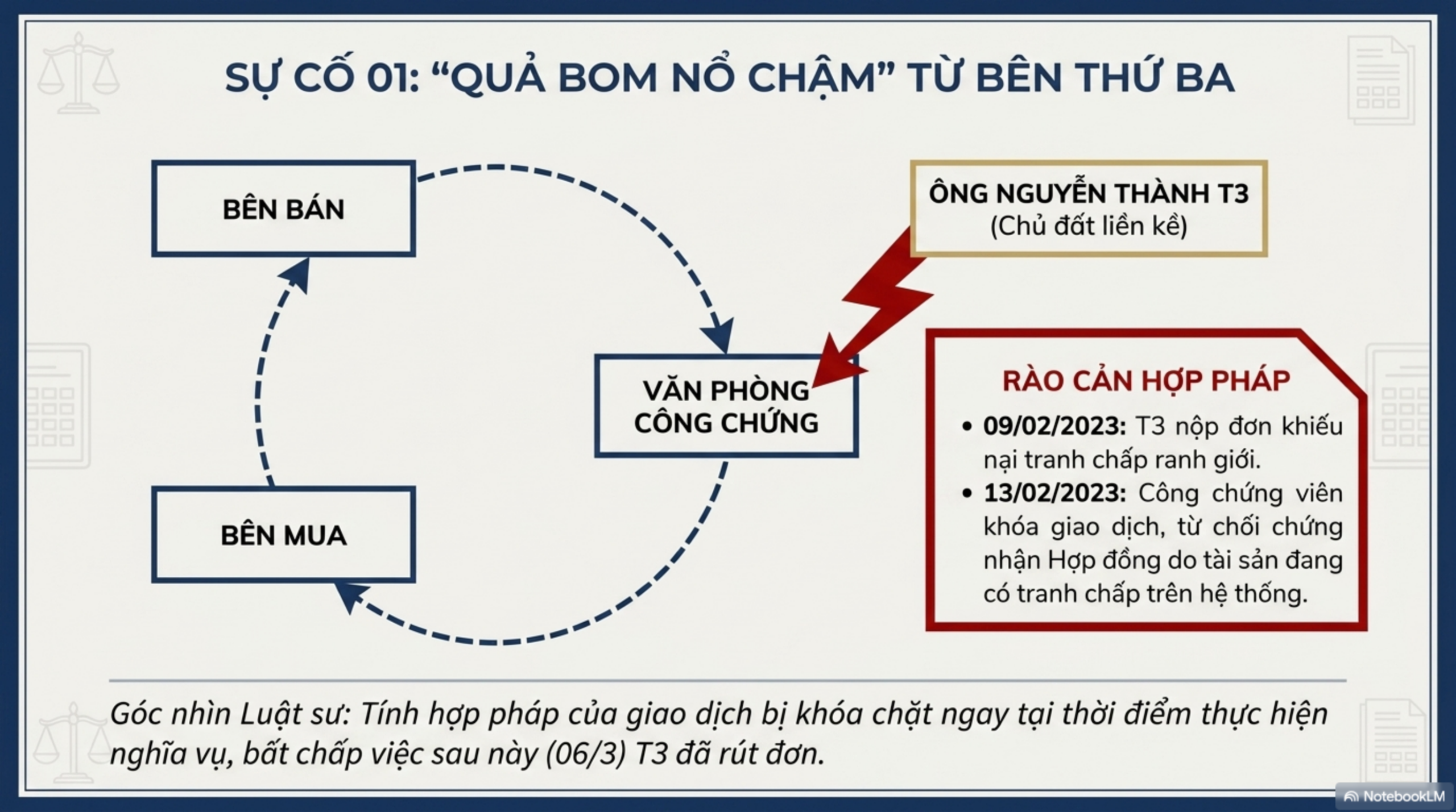 Slide Page 6 - Rủi ro pháp lý từ việc chủ quan trong đo đạc: Phân tích Bản án 140/2026/DS-PT về tranh chấp đặt cọc