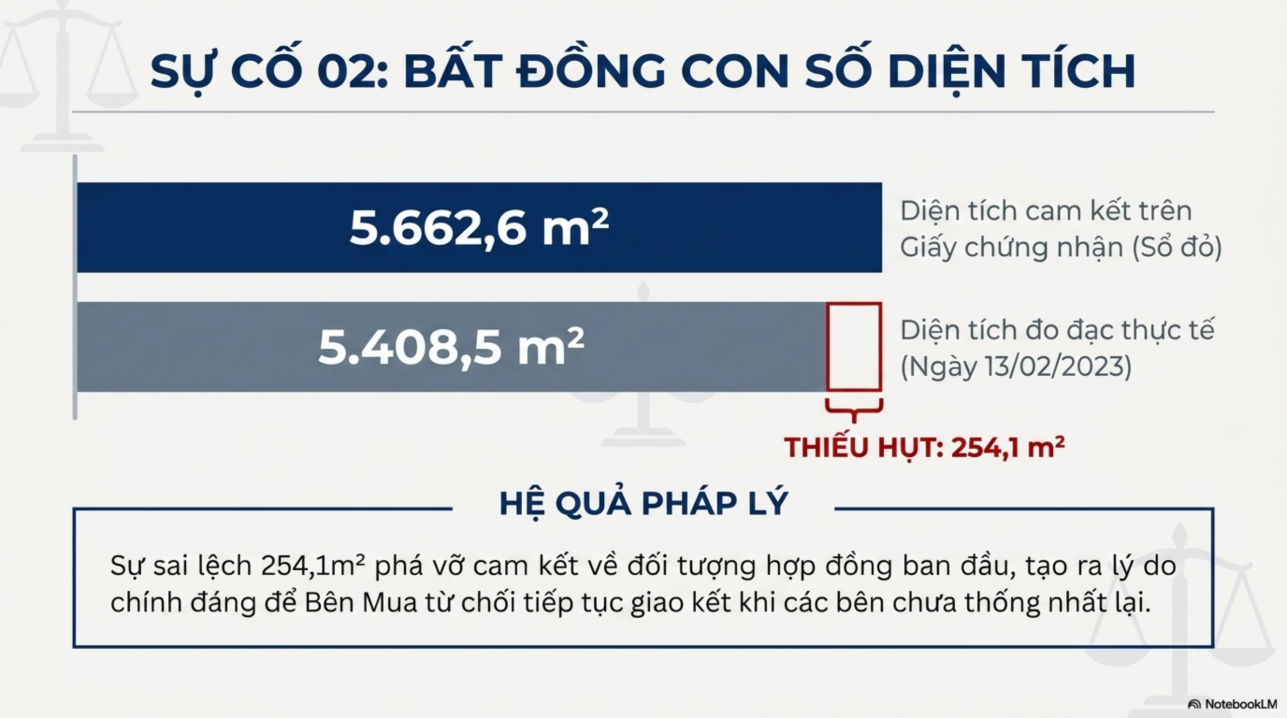 Slide Page 7 - Rủi ro pháp lý từ việc chủ quan trong đo đạc: Phân tích Bản án 140/2026/DS-PT về tranh chấp đặt cọc