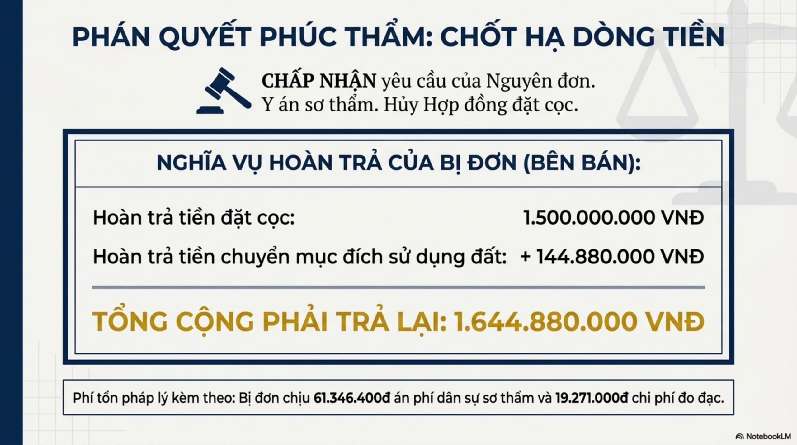 Slide Page 10 - Rủi ro pháp lý từ việc chủ quan trong đo đạc: Phân tích Bản án 140/2026/DS-PT về tranh chấp đặt cọc